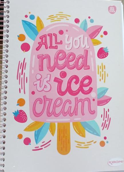 Caderno Kbom Light Fem. 1 Mat 96fls