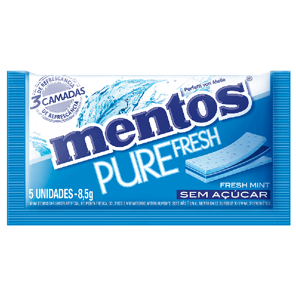 Chiclete Mentos Pure Fresh Mint 8 5g