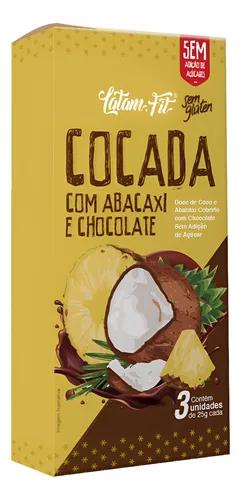 Cocada Latam.Fit C/Abacaxi C/Choc.Zero 75g