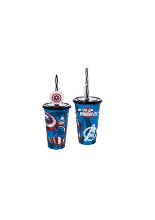 Copo Plasutil Com Pin Vingadores 500 Ml
