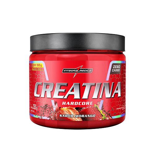 Creatina Hardcore Sabor Morango 350g