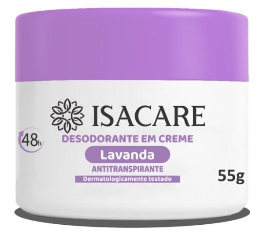 Desodorante Isacare Creme Lavanda 55g
