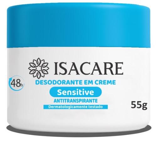 Desodorante Isacare Creme Sensitive 55g