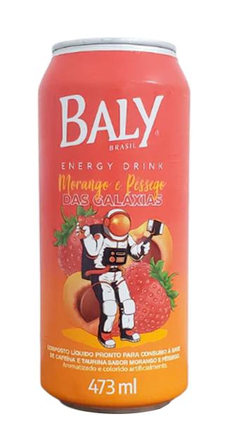 Energetico Baly Morango e Pessego S/Ac.473ml