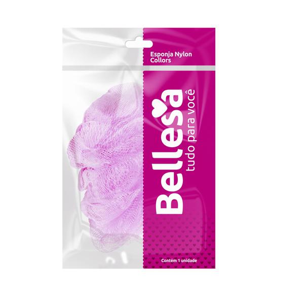 Esponja Bellesa Nylon Collors 1un  Ref.0782