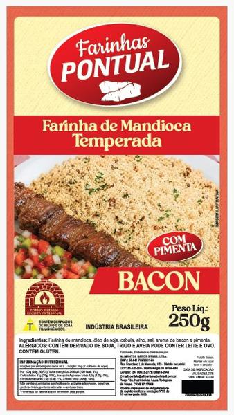 Farofa De Mandioca Pontual Bacon C/Pim.250g