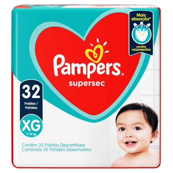 Fralda Pampers Supersec Xg C/32 Un