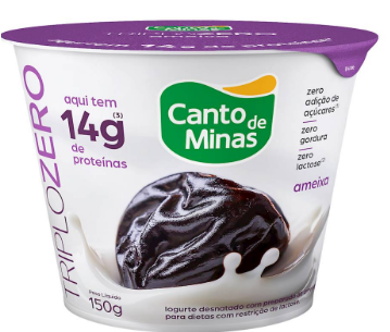 Iogurte Canto Minas Triplo Zero Whey Ameixa 150g
