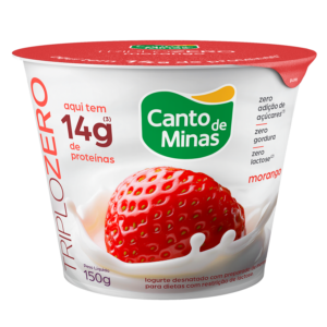 Iogurte Canto Minas Triplo Zero Whey Morango 150g
