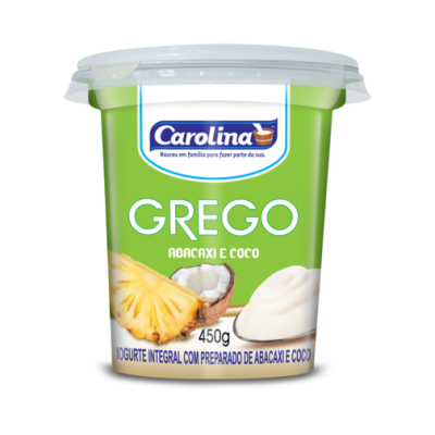 Iogurte Carolina Grego Abacaxi/Coco 450g