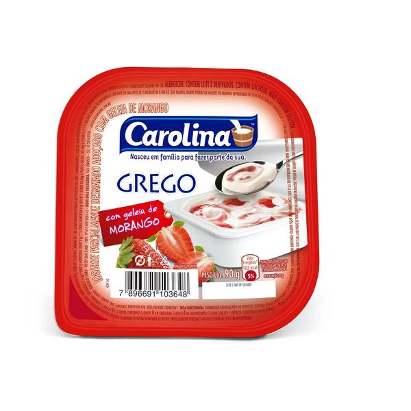 Iogurte Carolina Grego Calda Morango 90g