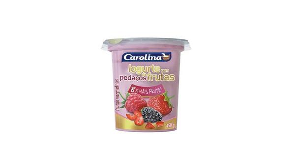 Iogurte Carolina Pedacos Frutas Verm.450g