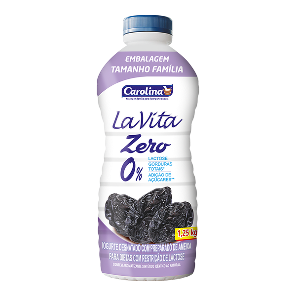 Iogurte Carolina Zero Lactose Lavita Acai/Ban.1250g