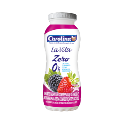 Iogurte Carolina Zero Lactose Lavita Amora/Mor.150g