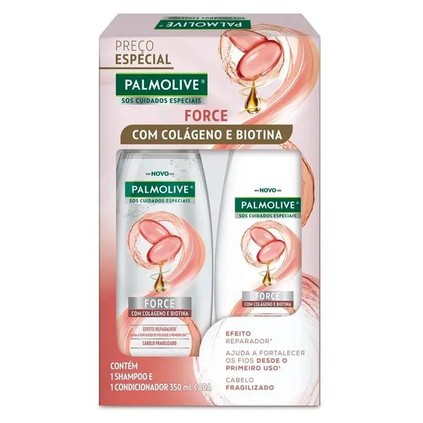 Kit Shampoo+cond.Palmolive Force Cola. Biot. 700ml
