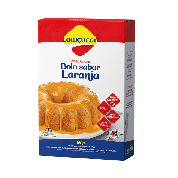Mistura P/ Bolo Lowcucar Diet Laranja 150g