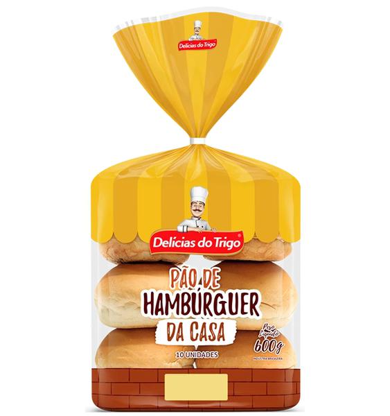 Pao De Hamburguer Delicias Do Trigo Da Casa 600g