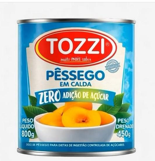 Pessego Em Calda Tozzi Zero Acucar 450g