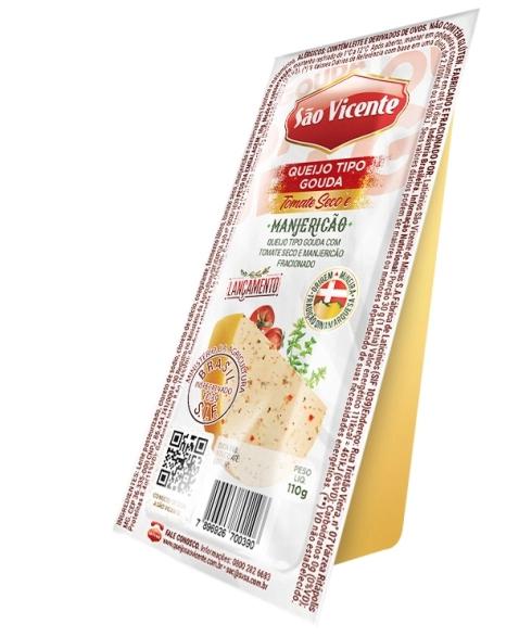 Queijo Sao Vicente Gouda Tomate Manj. 110g