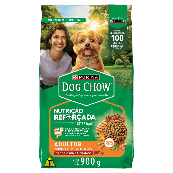 Racao Cachorro Dog Chow Ext.Life Ad.Min/Peq C/Fr.900g