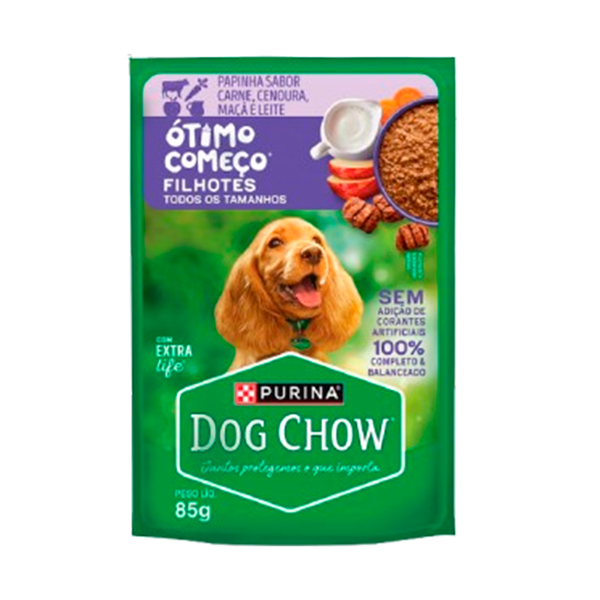 Racao Cachorro Dog Chow Filh.Carn/Leite 85g Sache