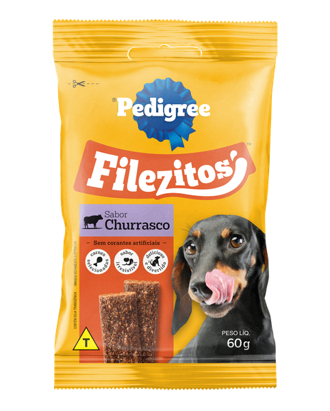 Racao Pedigree Filezitos Churrasco 60g