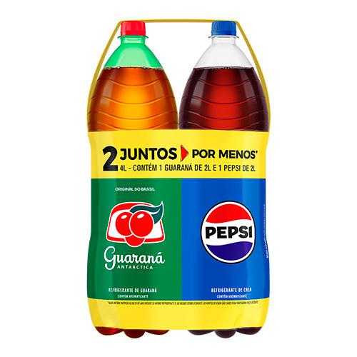 Refrigerante Guarana Antarctica.2lt+pepsi 2lt Pack 2x1