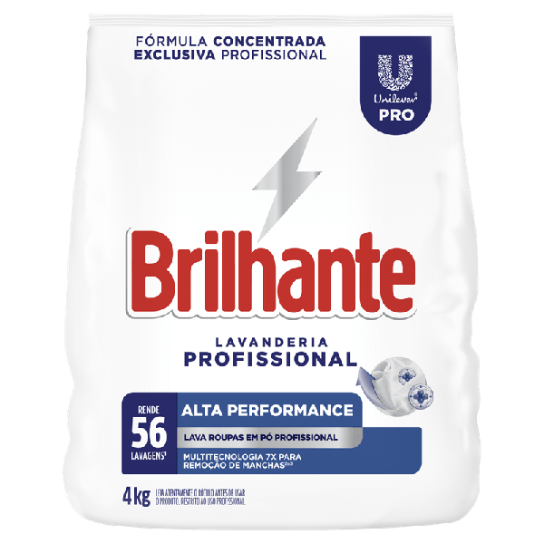 Sabao Em Po Brilhante Alta Perf.4kg Sache