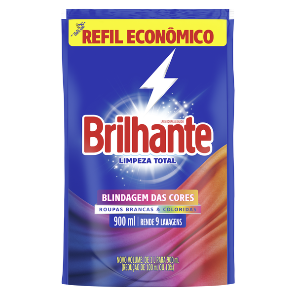 Sabao Liquido Brilhante Limpeza Total 900ml