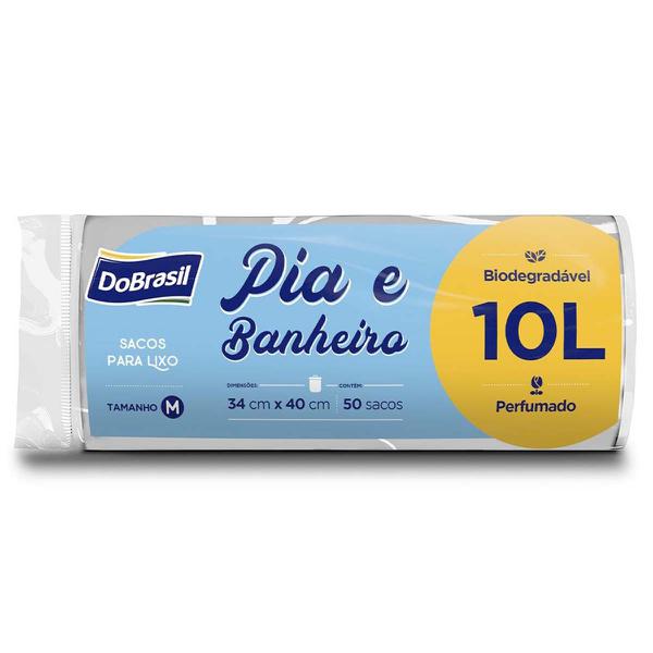 Saco P/ Lixo Dobrasil P/Pia e Wc 10 Lt Rolo