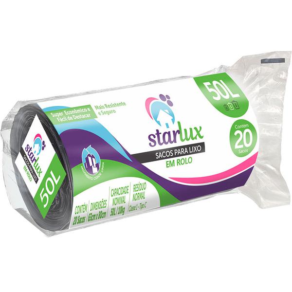 Saco P/ Lixo Starlux 50 Lt Rolo