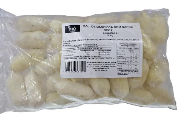 Salgado Mio Mini Mandioca C/Carne Seca Cong.500g
