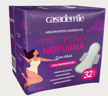 ABSORVENTE CASA DE MÃE C/32 C/A NOTURNO