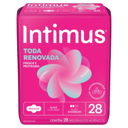 ABSORVENTE INTIMUS TODA RENOVADA C/28 C/A SUAVE