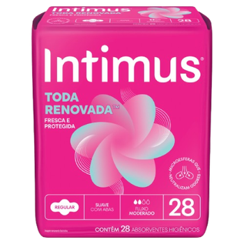 ABSORVENTE INTIMUS TODA RENOVADA C/28 C/A SUAVE