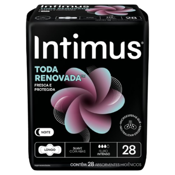 ABSORVENTE INTIMUS TODA RENOVADA NOTURNO C/28 C/A SUAVE