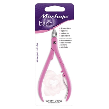 ALICATE CUTICULA MERHEJE BASIC SUPER ROSA