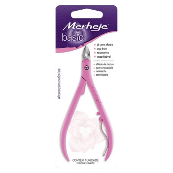 ALICATE CUTICULA MERHEJE BASIC SUPER ROSA