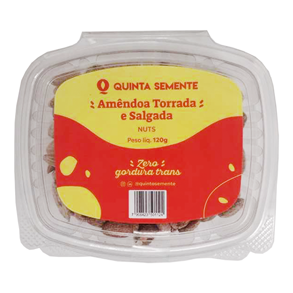 AMÊNDOA QUINTA SEMENTE 150G TORRADO/SAL