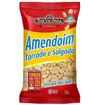 AMENDOIM DACOLONIA 320G TORRADO SALGADO