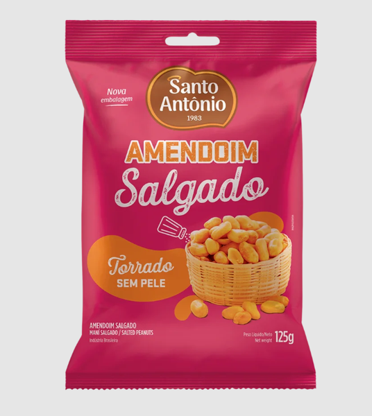 AMENDOIM SANTO ANTONIO 125G SALGADO