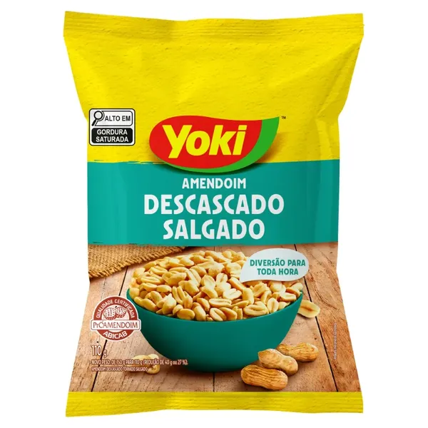 AMENDOIM YOKI 110G DESCASCADO SALGADO