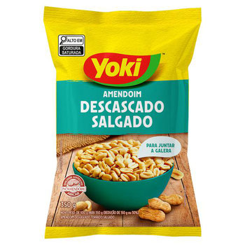AMENDOIM YOKI 350G DESCASCADO SALGADO