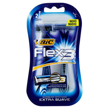 APARELHO BIC FLEX3 C/2 EXTRA SUAVE