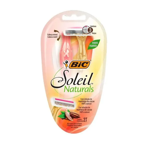 APARELHO BIC SOLEIL C/2 NATURALS