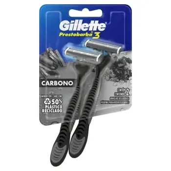 APARELHO GILLETTE PRESTO3 C/2 CARBONO
