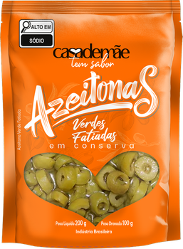 AZEITONA VERDE CASA DE MÃE 100G SC FATIADA