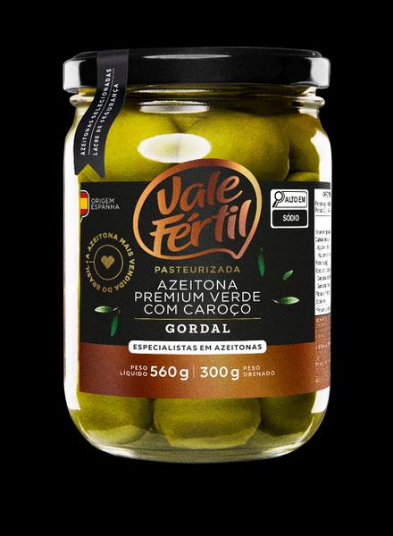 AZEITONA VERDE VALE FERTIL 300G VD C/CAROÇO GORDAL