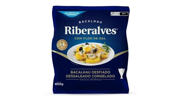 BACALHAU RIBERALVES 400G MORHUA DESSALGADO DESFIADO
