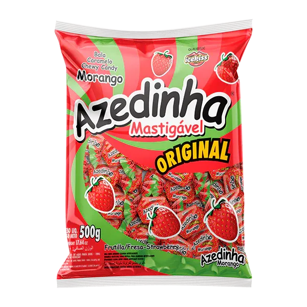 BALA AZEDINHA 500G MASTIGAVEL MORANGO